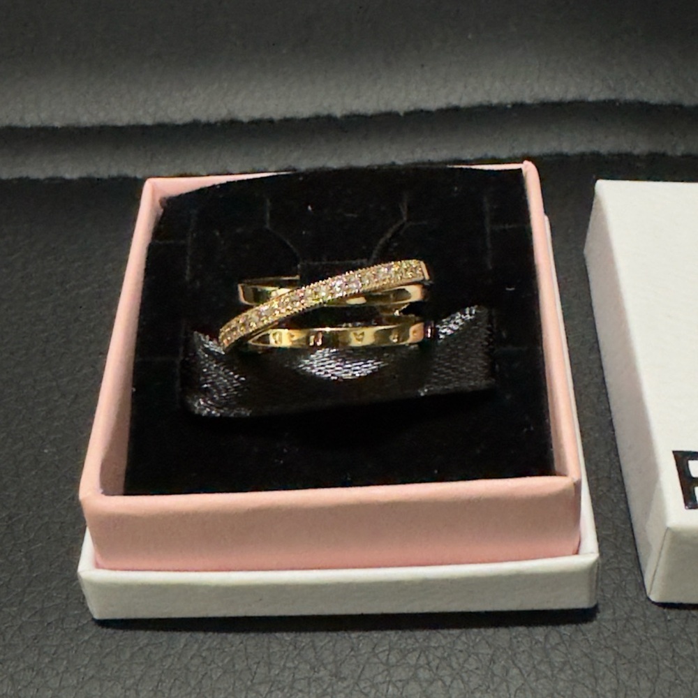 Pandora Diamond Gold Ring Stack Design - image 2